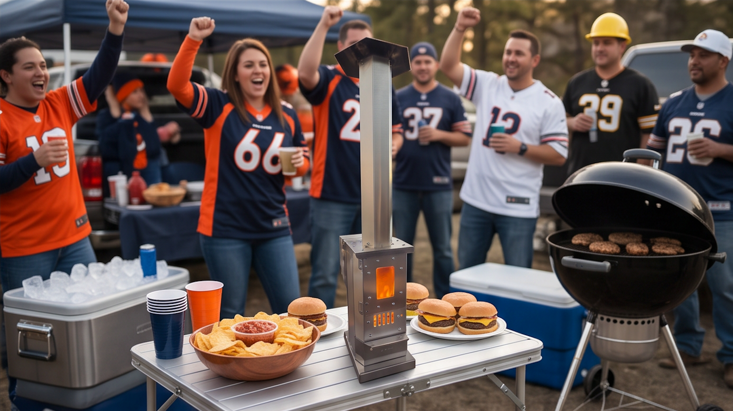 Game day tailgate with the Sierra Trail™ — fans, food, and fire